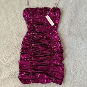 Meshki metallic pink dress
